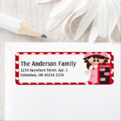 Premier Étiquette de adresse de la Saint Valentin  (En situation)