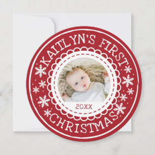 Premier Faire-part de naissance de Noël du bébé