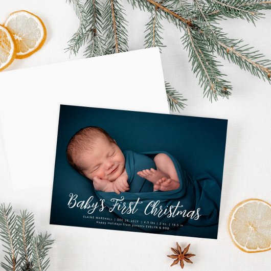 Premier faire-part de naissance de Noël du bébé