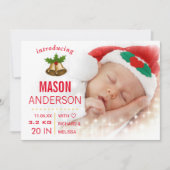 Premier Faire-part de naissance photo de Noël du b (Devant)