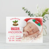 Premier Faire-part de naissance photo de Noël du b (Debout devant)