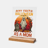 Premier Fantôme de Maman Halloween Pierre Tombale (Angle)