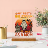 Premier Fantôme de Maman Halloween Pierre Tombale (Mariage)