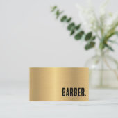 Premier Faux Gold Barber Visitekaartje (Staand voorkant)