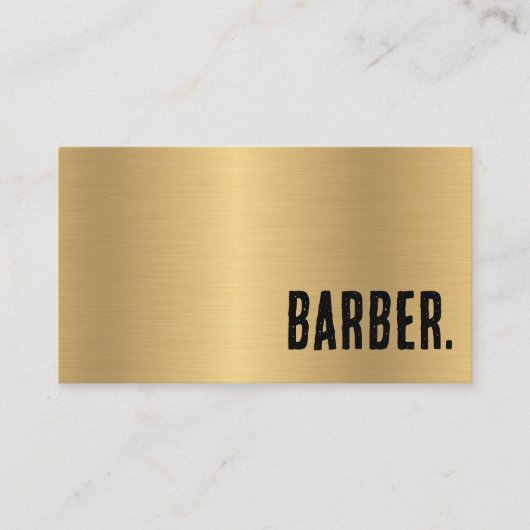 Premier Faux Gold Barber Visitekaartje (Voorkant)