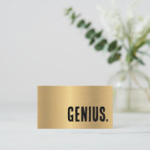 Premier Faux Gold Genius Visitekaartje (Staand voorkant)