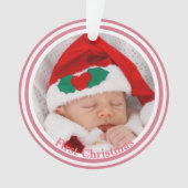 Premier flocon de neige de Noël du bébé rose (devant)