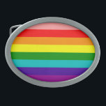 Premier Gay pride arc-en-ciel, boucle de ceinture<br><div class="desc">Premier Gay pride Rainbow Flag Belt Buckle Version originale à huit bandes du drapeau gay pride conçu par Gilbert Baker en 1978. Baker a attribué un sens spécifique à chacune des couleurs : rose chaud : sexualité rouge : vie orange : guérison jaune : soleil vert : nature turquoise :...</div>