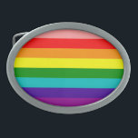 Premier Gay pride arc-en-ciel, boucle de ceinture<br><div class="desc">Premier Gay pride Rainbow Flag Belt Buckle Version originale à huit bandes du drapeau gay pride conçu par Gilbert Baker en 1978. Baker a attribué un sens spécifique à chacune des couleurs : rose chaud : sexualité rouge : vie orange : guérison jaune : soleil vert : nature turquoise :...</div>