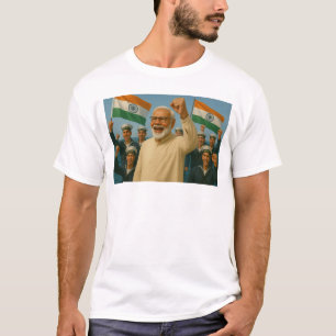 Premier groet Indiase marine T-shirt
