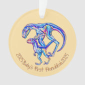Premier Hanoukka de bébé 2025 Unisex Velociraptor (devant)
