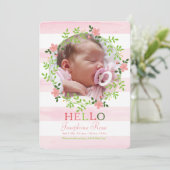 Premier Hello Photo Faire-part de naissance (Debout devant)