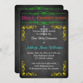 Premier invitation de sainte communion de tableau (Devant / Derrière)