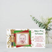 Premier Jouet de Noël pour bébé Cartes photos du s (Debout devant)