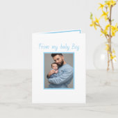 premier jour de la fête des pères fils Carte de vo (Fleur jaune)