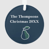 Premier jour de Noël Acrylique Ornement Bleu (dos)