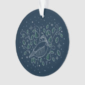 Premier jour de Noël Acrylique Ornement Bleu (devant)