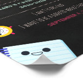 premier jour scolaire panneau tableau noir fournit (Coin)