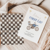 Premier LAP Blue Dirt Vélo Anniversaire Invitation