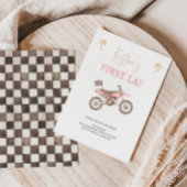 Premier LAP Pink Dirt Vélo Anniversaire Invitation