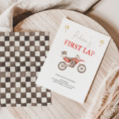 Premier LAP Red Dirt Bike Anniversaire Invitation