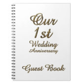Premier Mariage Anniversaire Livre d'or Blanc (Devant)