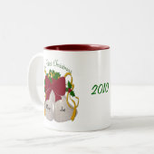 Premier Mariage de Noël Bells Mug (Devant gauche)