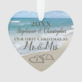 Premier mariage de Noël Heart Beach M. Mme (devant)