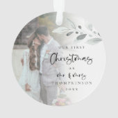 Premier Marié Noël Nom de la photo Année Script (dos)