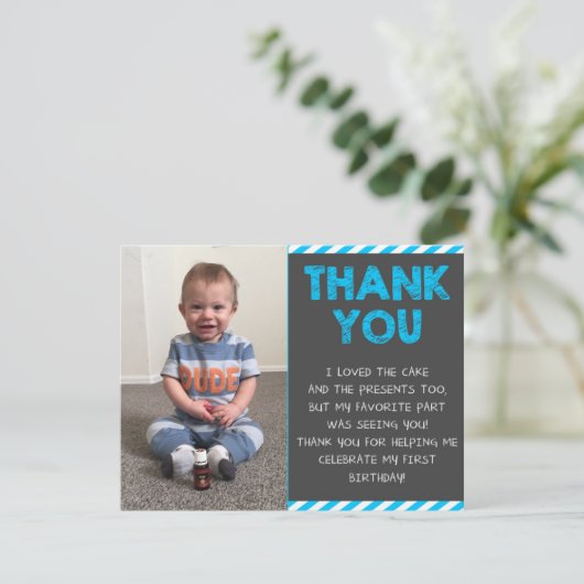 Premier Merci d'anniversaire (Debout devant)