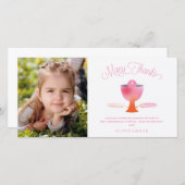 Premier Merci de communion Carte photo - Fille (Devant / Derrière)