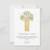 Premier Merci de Communion Saint Dusty rose (Devant)