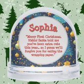 Premier message photo de Noël Globe des neiges