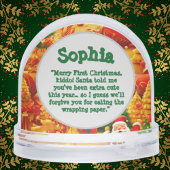 Premier message photo de Noël Globe des neiges