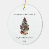 Premier Noël à New Home - Ornement d'adresse (Gauche)