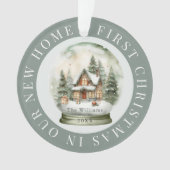 Premier Noël Accueil Globe des neiges Snow Green P (devant)