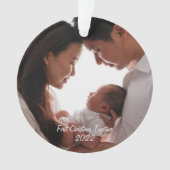 Premier Noël avec le nouveau-né (devant)