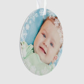 Premier Noël Baby Boy Snowflake Cadre photo (devant)