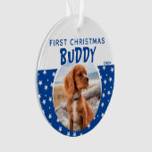 Premier Noël Blue Star Motif Chien Chien Chien Chi (devant)