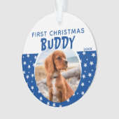 Premier Noël Blue Star Motif Chien Chien Chien Chi (devant)