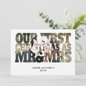 PREMIER NOËL Carte de vacances Mr & Mrs Cutout Pho (Debout devant)