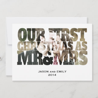 PREMIER NOËL Carte de vacances Mr & Mrs Cutout Pho