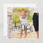 PREMIER NOEL | CARTE PHOTO DE VACANCES CHIC ET MOD (Devant / Derrière)