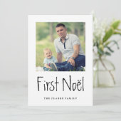 PREMIER NOEL | CARTE PHOTO DE VACANCES CHIC MODERN (Debout devant)