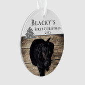 Premier Noël Chiot Animal Photo Arbre de Noël (devant)