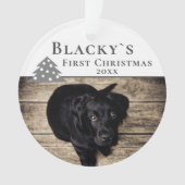 Premier Noël Chiot Animal Photo Arbre de Noël (devant)