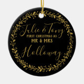 premier Noël comme M. et Mme ornement d'arbre - (Devant)