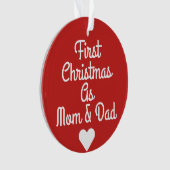Premier Noël comme ornement de maman et de papa (devant)