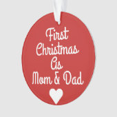 Premier Noël comme ornement de maman et de papa (devant)