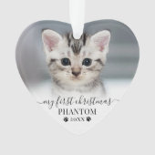 Premier Noël d'Animal de Compagnie Photo de Chat e (devant)